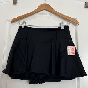 Free People Black Skort, Size Medium NEW